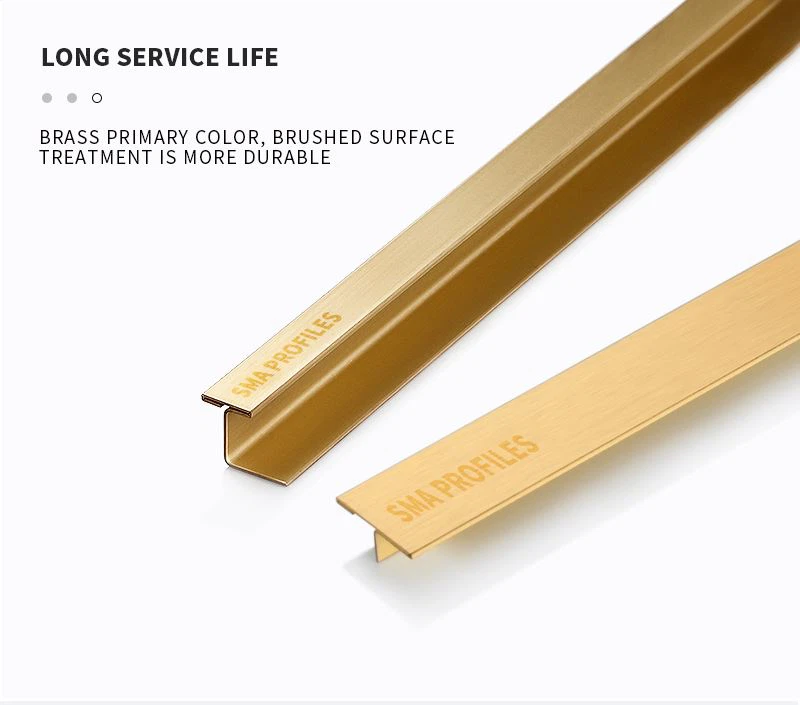 2 brass trim for tile decoration
